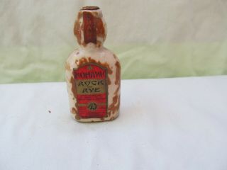 Vintage Empty Mohawk Rock And Rye Miniature Bottle /