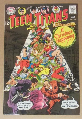 Teen Titans 13 (1968,  Dc) 6.  5.  Robin/wonder Girl/aqualad.  Christmas Cover