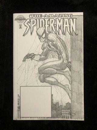 Spider - Man 1 Marvel Authentix Sketch Cover Variant (nm, ) Wth Df/coa 1398 Of 6500
