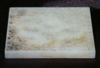 Chinese Antique White Jade Openwork Dragon Plaque Ming Dynasty 5