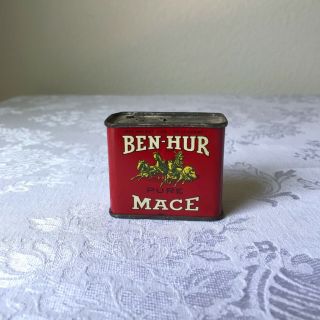 Vintage Ben - Hur Pure Mace Spice Tin (full) 1 Oz.