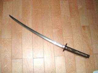 HA13 Japanese Samurai Sword: IJA Imperial Army Gunto with Old Blade 63.  4 CM 2