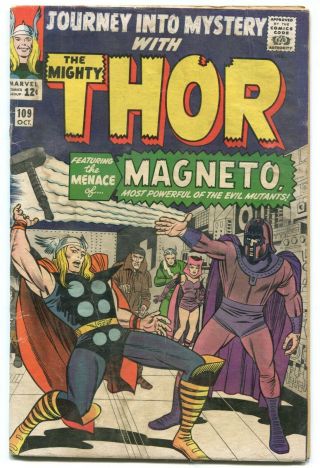 1964 Marvel Comics Journey Into Mystery 109 Thor Magneto Jack Kirby X - Men Key