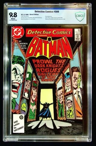 Detective Comics 566 Cbcs 9.  8 Batman Joker Penguin Riddler Poison Ivy Two - Face