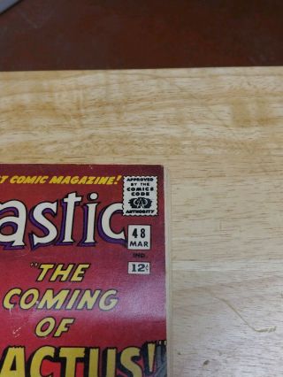 Fantastic Four 48 Raw Low Grade First Silver Surfer. 4