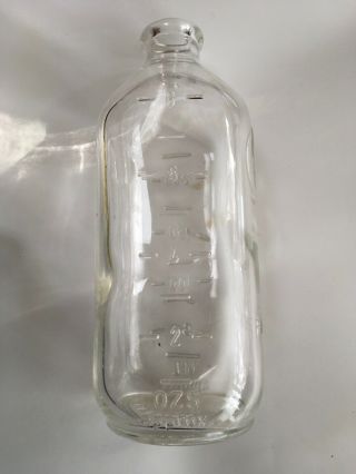 Glass Vintage Agee Pyrex Clear Glass Baby Feeder 4 Sided Bottle - 8 Oz