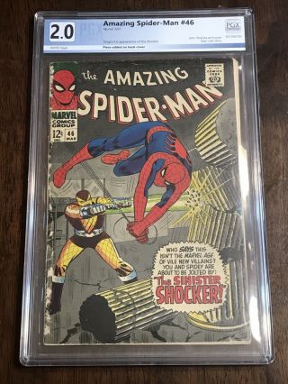 The Spider - Man 46 Pgx 2.  0 1st Appearance Shocker White Pages
