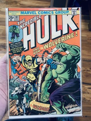 Incredible Hulk 181 Vol 1 1st App Of Wolverine No Marvel Stamp