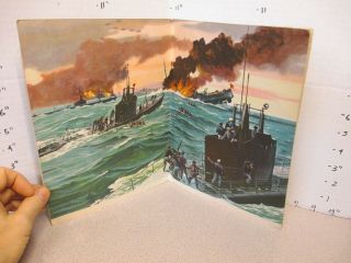 US SUBMARINES in Action 1944 WWII Navy Whitman children ' s book Chas Rosner art 3