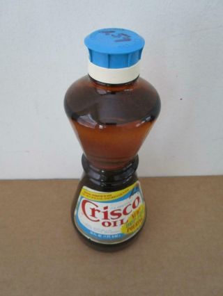 VINTAGE NOS 1970 ' s CRISCO VEGETABLE OIL 24 FL OZ GLASS BOTTLE 3
