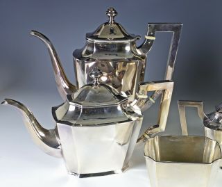 Impressive Large Antique Chinese Export Silver Tea Coffee Set with Tray - 187 oz 5