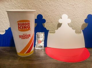 Burger King Stranger Things Bundle Eleven Ketchup Packet Dustin Crown Cup Rare