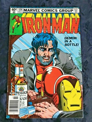 Sharp 1979 Marvel Invincible Iron Man Comic Book 128 Demon In A Bottle Layton