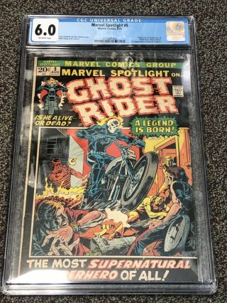 1972 Marvel Spotlight 5 Cgc 6.  0 1st Ghost Rider
