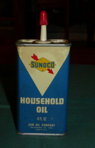 Vintage Sunoco 4 Oz.  Household Oil Can
