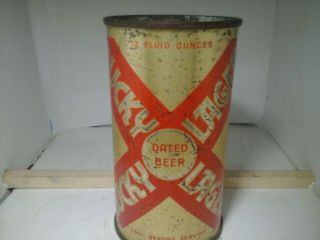 12oz Flat Top Beer Can,  Oi.  ( (lucky Lager Dated Beer))  Oi,  By General.