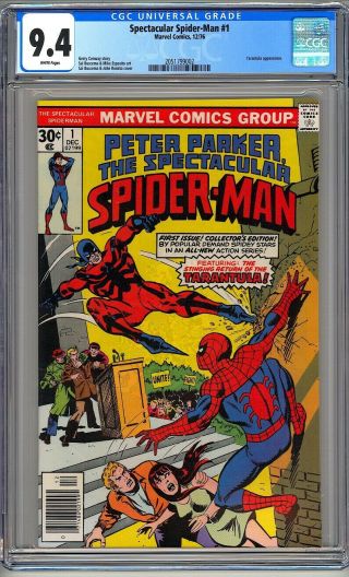 Peter Parker Spectacular Spider - Man 1 - Cgc 9.  4 - Wp - Nm