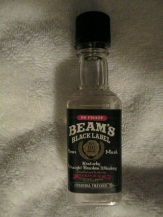 Empty Jim Beam Black Label Bourbon Whiskey Miniature - Collector 