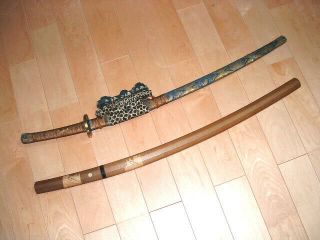 Ha04 Japanese Samurai Sword: Bizen Tomoyasu Tachi Koshirae & Shirasaya 62.  0 Cm