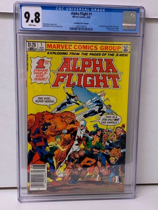 Alpha Flight 1 Cgc 9.  8 Canadian Newsstand Variant Cpv Newstand Comic White Pages