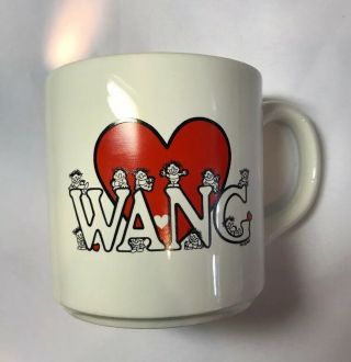 Vintage Pc Coffee Mug Cup Wang Computers Tom Quirke Heart I Love