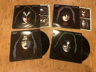 Four Kiss Solo Albums Lp Vinyl Ace Gene Paul Peter 1978