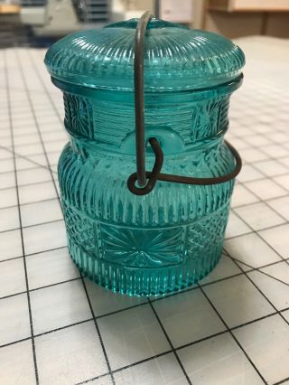 Vintage Avon Blue Mason Jar 2