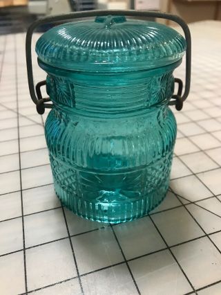 Vintage Avon Blue Mason Jar 5