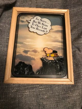 1979 Ziggy By Tom Wilson Glass 3d Picture Frame Art Lost Records