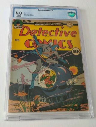 Detective Comics 70 Golden Age Batman Classic Cover By Robinson 6.  0/fn - Cr/ow