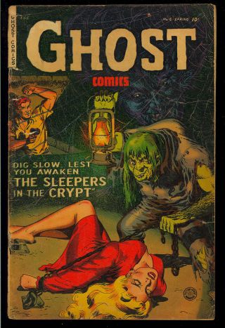 Ghost Comics 6 Good Girl Bondage Cover Pre - Code Horror Fiction House 1953 Fr