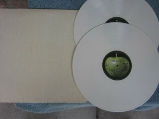 The Beatles White Album White Vinyl Lp Record 4 Pics / Lyrics / Poster Ex,