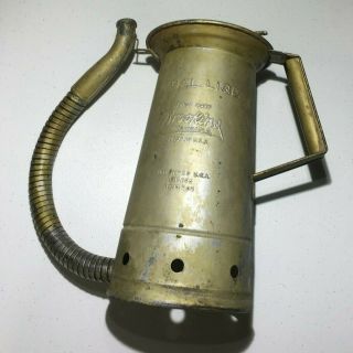 Vintage Brookins Oil Can With Gooseneck Spout,  1/2 Gallon,  Model 102
