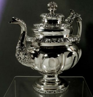 John I.  Monell Silver Teapot C1820 York - Museum City Ny