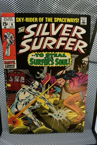 Silver Surfer 9 Marvel Comics 1969 Stan Lee John Buscema Mephisto App 7.  5