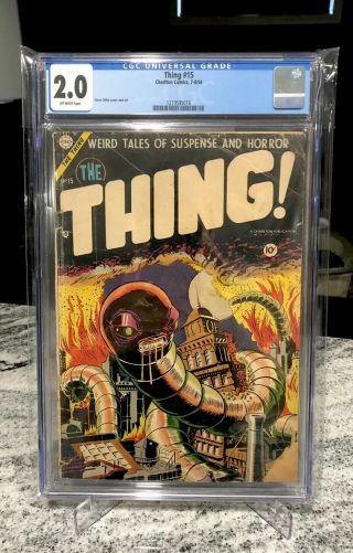 The Thing 15 Cgc 2.  0 Steve Ditko Classic Cover Worm