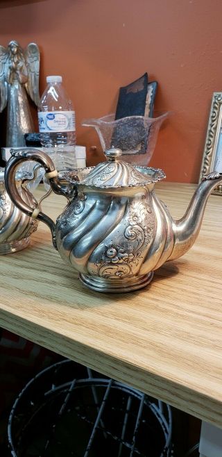 Howard and Company Sterling Silver Tea Pot and Sugar Bowl 3