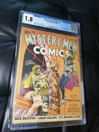 Mystery Men Comics 5 Cgc 1.  8 Golden Age Fox Feature Syndicate Dec 1939