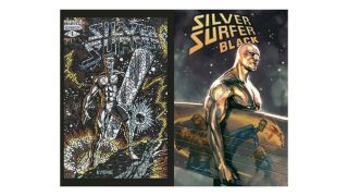 Silver Surfer Black Variant 1 2 Pack Shattered Variant & Gerald Parel 1:25