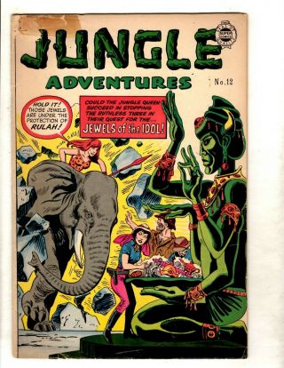 Jungle Adventures 12 Vg/fn Comics Silver Age Comic Book Rulah Rep Jl15