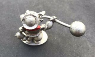 Vintage Spoontiques Popeye with barbell Pewter figurine Rare KFS 1980 Rare 5