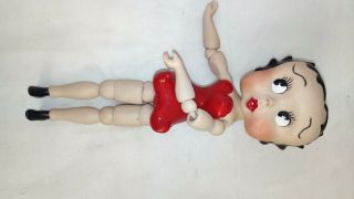 Vintage Porcelain Bisque Jointed Betty Boop Doll in Red Dress 10.  5 