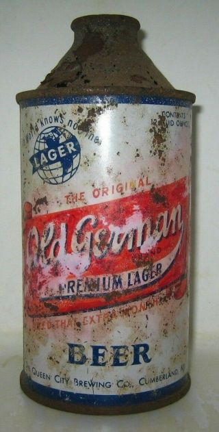 Old German Cone Top Beer Can Cumberland,  Maryland