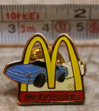 Mcdonalds Arches Car Racing Team Collectible Pinback Pin Button