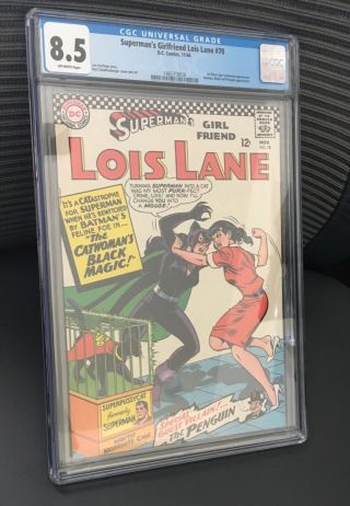 Comic,  Superman’s Girlfriend Lois Lane 70,  1st Silver Age Cat Woman,  Cgc 8.  5