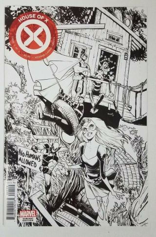 House Of X 1 B&w Party Sketch Variant