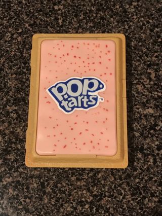 Kelloggs Pop Tarts Pastry Shaped Container Holder Plastic Pink Strawberry