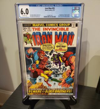 Iron Man 55 Cgc 6.  0 First Appearance Of Thanos Off - White Pages