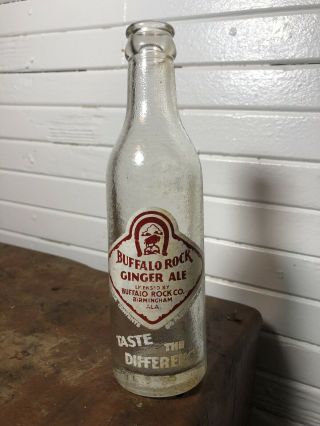 Vintage Buffalo Rock Ginger Ale Bottle.  Buffalo Rock Co.  Birmingham,  Ala.