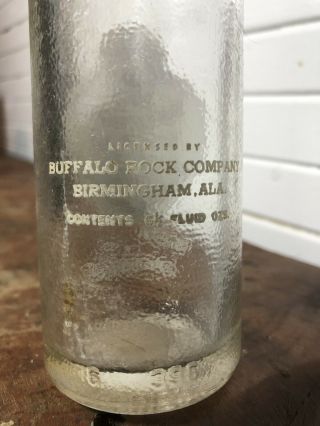 Vintage Buffalo Rock Ginger Ale Bottle.  Buffalo Rock Co.  Birmingham,  ALA. 4